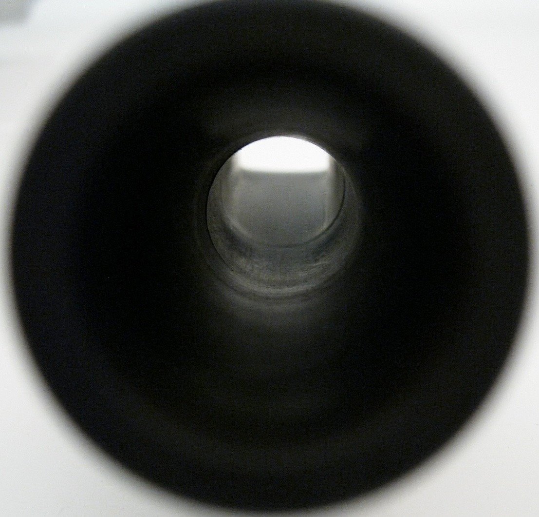 interior chamber view of morgan florida baritone jazz hard rubber saxophone mouthpiece