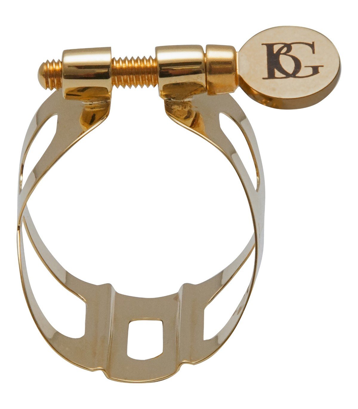 BG Tradition ligature gold lacquer for ralph morgan jazz saxophone mouthpieces in soprano, alto, tenor and baritone jazz woodwind players