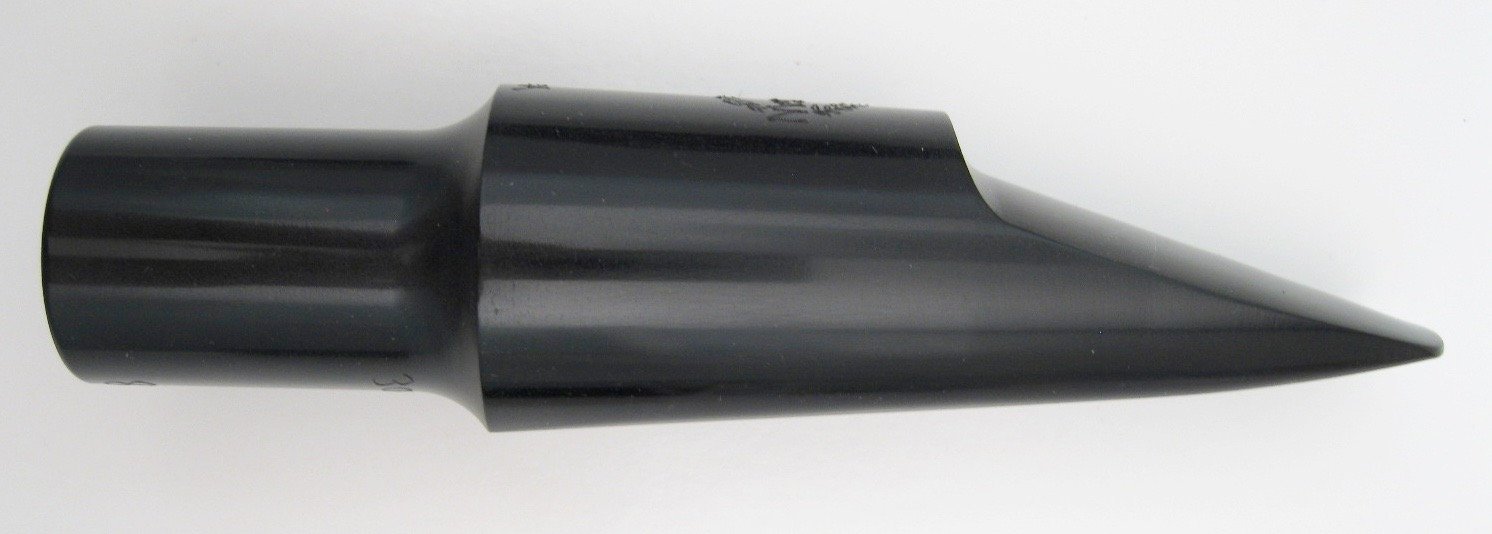 ride side view of morgan florida baritone jazz hard rubber saxophone mouthpiece 