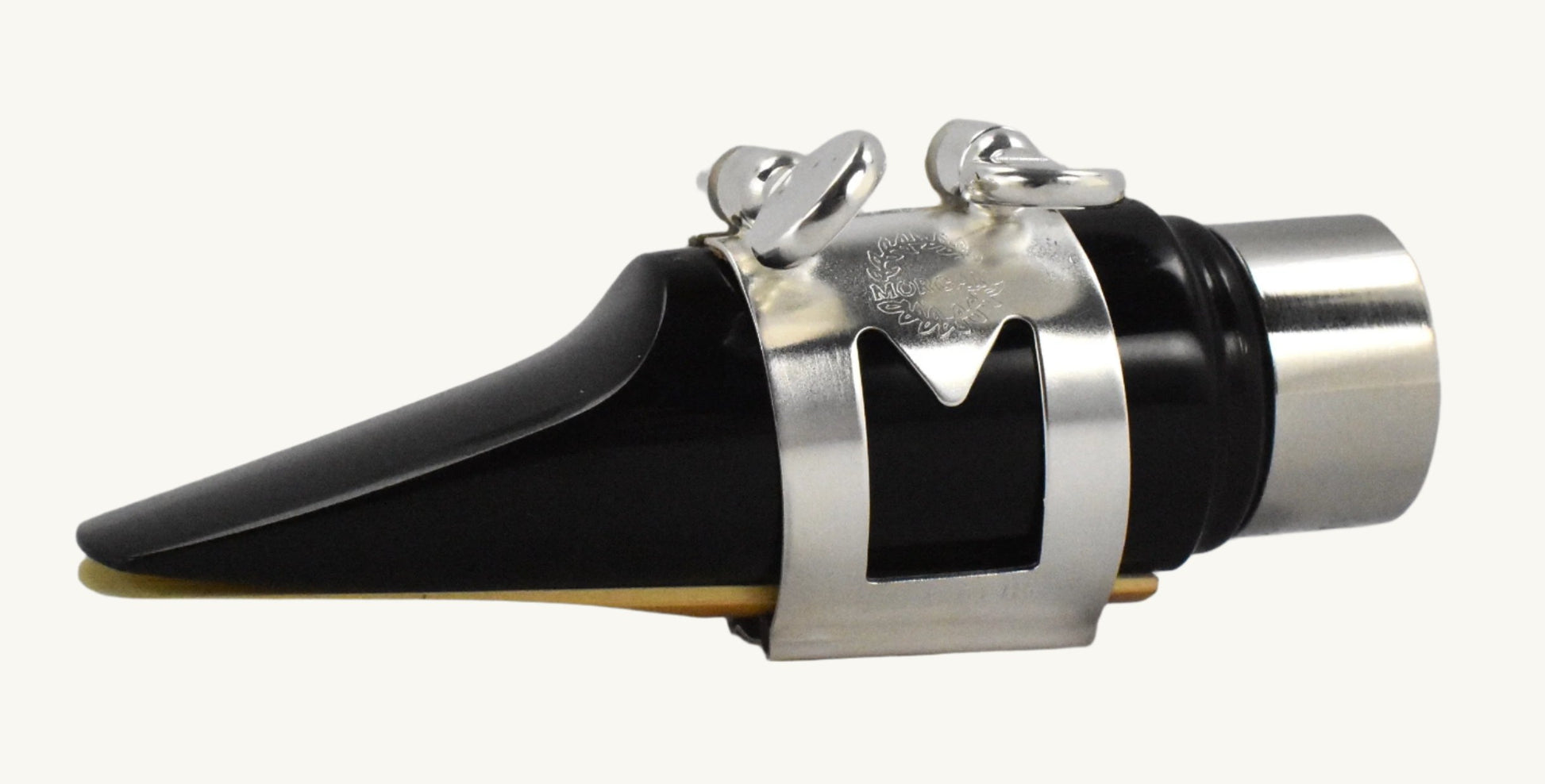 ralph morgan mouthpiece with a silver marc jean saxophone mouthpiece ligature for alto and tenor sax
