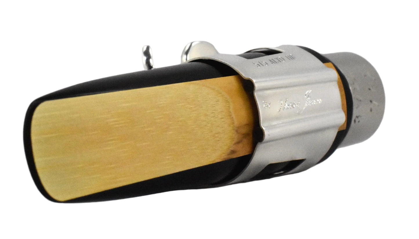 ralph morgan mouthpiece with a silver marc jean saxophone mouthpiece ligature for alto and tenor sax players