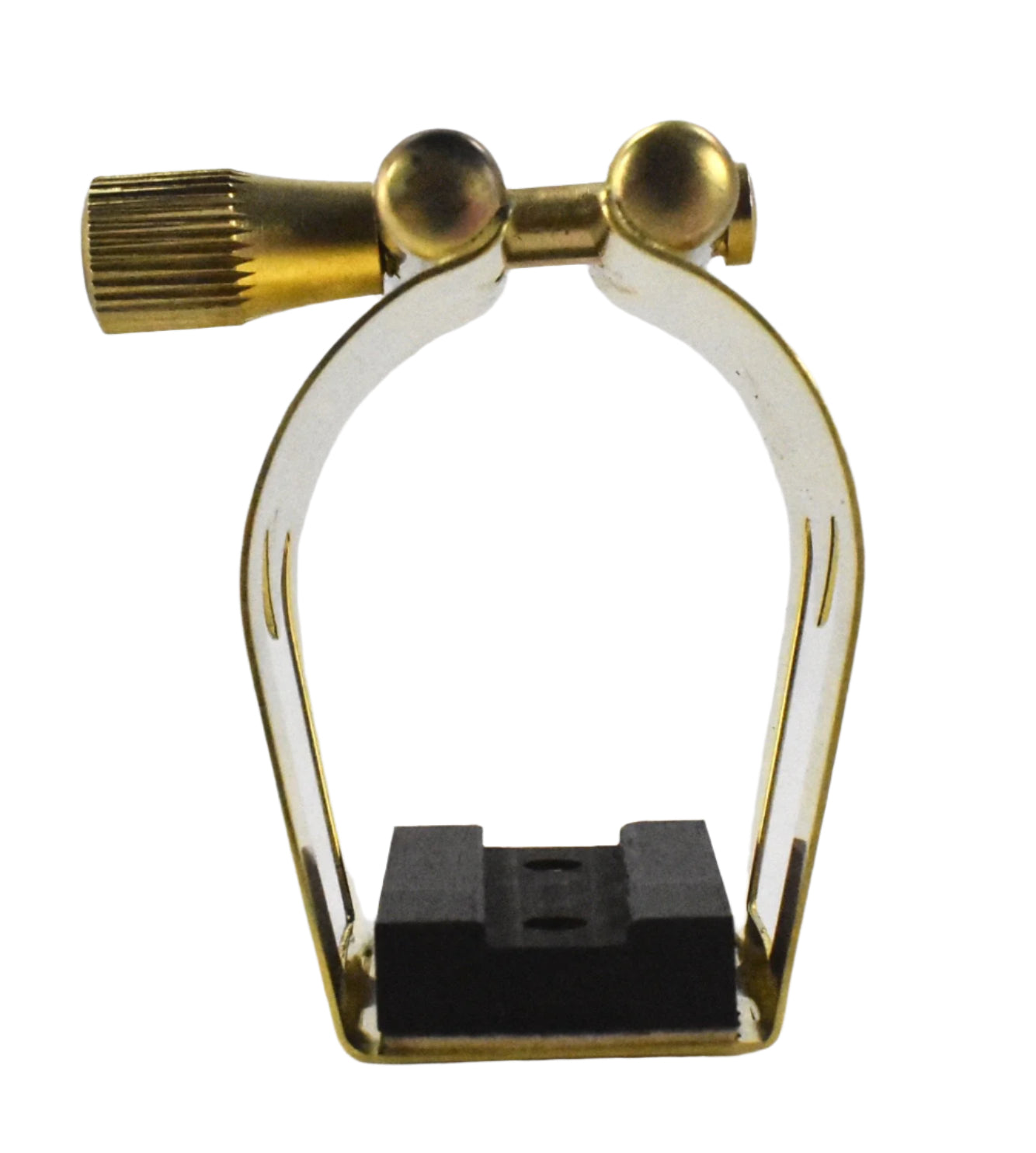 Morgan Marc Jean generation gen 2 gold brushed lacquer saxophone ligature for morgan soprano, alto, tenor and baritone sax mouthpieces