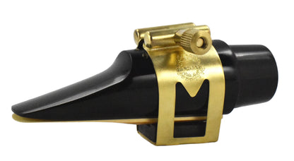 Morgan Marc Jean generation gen 2 gold brushed lacquer saxophone ligature for morgan soprano, alto, tenor and baritone sax mouthpieces