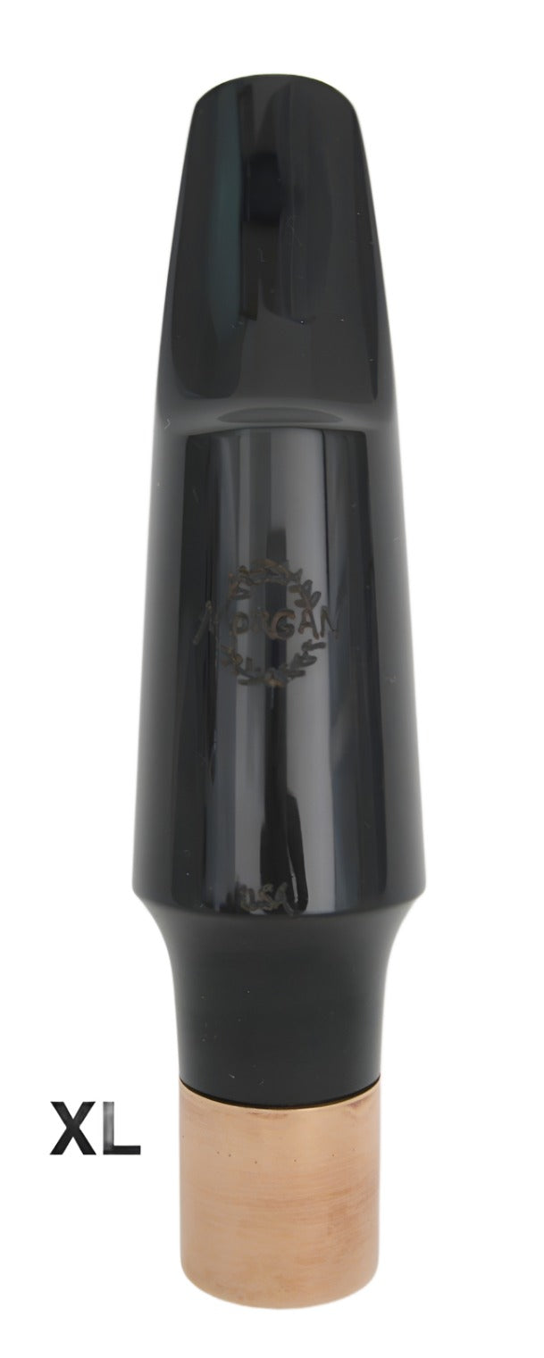 front facing view of Morgan jazz GM Baritone Saxophone Mouthpiece with xl shank