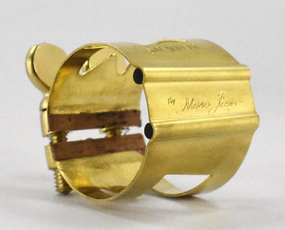 ralph morgan mouthpiece with a brass gold marc jean saxophone mouthpiece ligature for soprano, alto, baritone and tenor sax players
